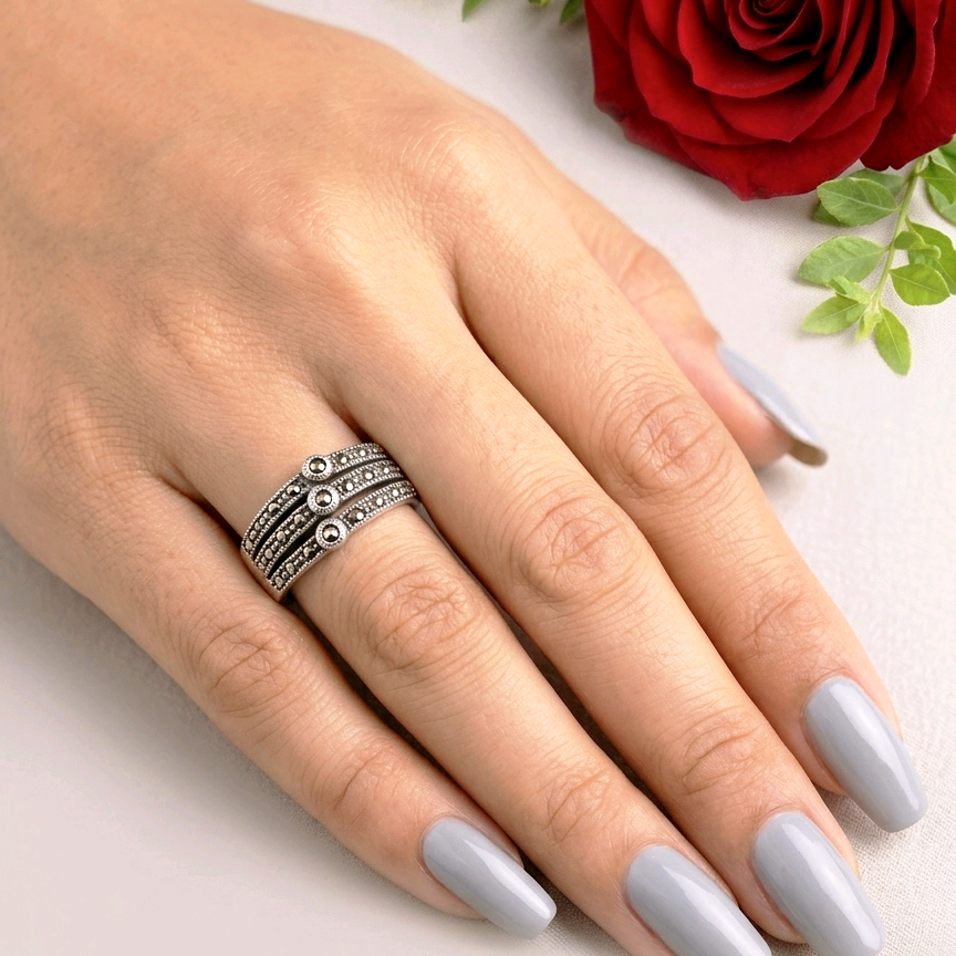 Pandora Marcasite Silver Ring